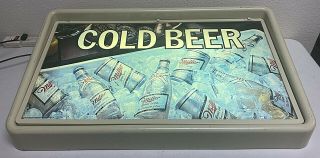 Large Miller High Life Cold Beer Lighted Bar Sign Vintage Rare 30 " X 18 "