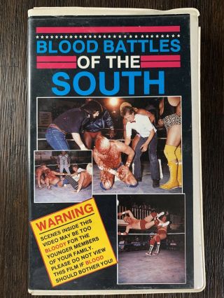 Blood Battles Of The South Vhs Rare Wrestling Nwa Ecw Wwf Vintage Htf