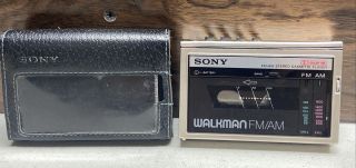 Rare Vintage Sony Wm - F10 Ii Walkman Am/fm Cassette With Case