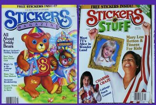 2 Rare Vintage 80’s Stickers & Stuff Magazines Issues 4 & 9