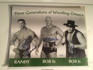 Vintage Wrestling Autographed Promo Of Orton Family Rare Signed Photo