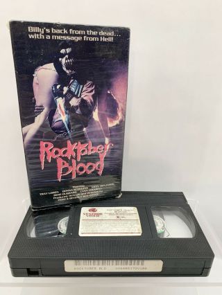 Rocktober Blood Vhs Rare Horror Vestron Video 80 