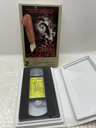 Rare 1984 Big Box Oop Vhs The Grim Reaper Horror Film Tisa Farrow Vallone