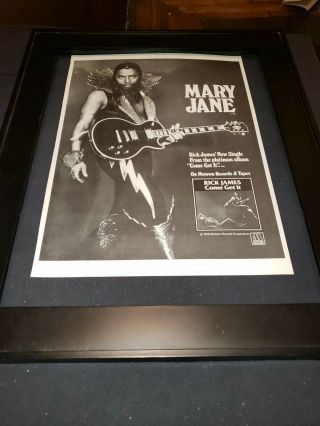 Rick James Mary Jane Rare Promo Poster Ad Framed