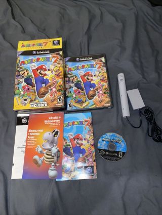 Mario Party 7 Big Box (gamecube,  2005) Complete With Boxes,  Manuals,  & Mic Rare