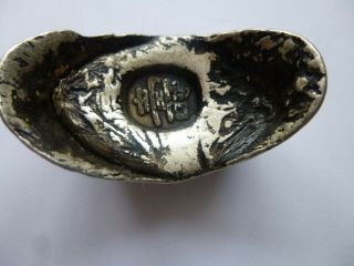 Rare Ancient Chinese Sycee Silver Ingot Boat Money