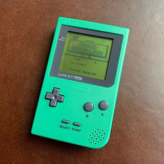 ❤️ Green Gameboy Pocket ⭐️ 100 ⭐️ Rare Nintendo Game Boy Mgb ❤️