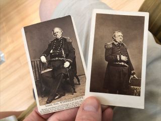 2 Rare Cdv Civil War Photos General Winfield Scott