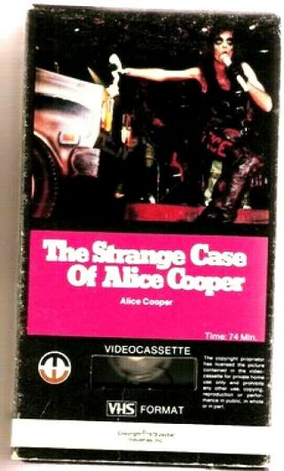 Vhs The Strange Case Of Alice Cooper Magnetic Video Corp Uber Rare Collectible