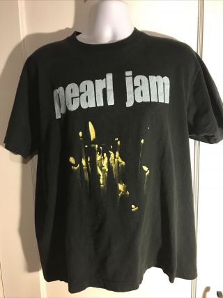 Rare 1992 Pearl Jam Black Candles Concert T - Shirt Single Stitch Large