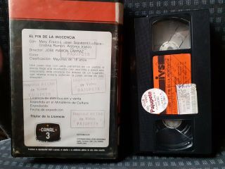 EL FIN DE LA INOCENCIA spanish VHS rare Jose Ramon Larraz Erotic 3