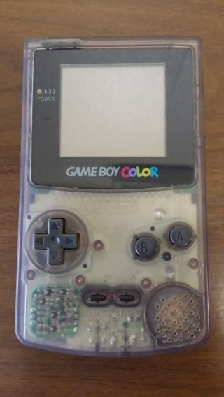 Japan Rare Nintendo Gameboy Color Clear Purple Consol