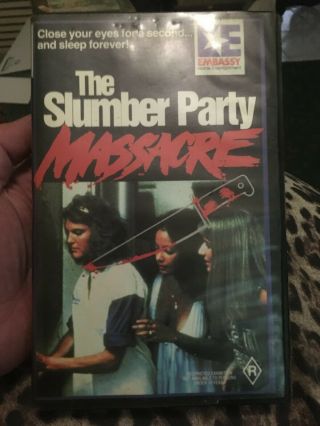 The Slumber Party Massacre.  Embassy.  Rare Horror Beta Not Vhs