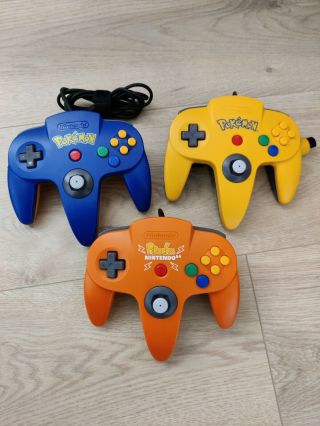 Rare N64 - Nintendo 64 Controllers - Pokèmon / Pikachu /stadium