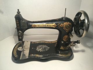 Antique 1887 Singer Sewing Machine Head With Decals,  Rare Collectable,