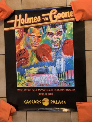 1982 Larry Holmes Vs.  Gerry Cooney Signed Boxing Poster Gtp Psa Rare June Dated