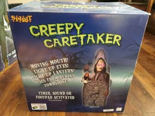 Spirit Halloween Creepy Caretaker 2012 Animated Prop Rare Retired