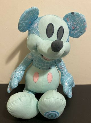 Rare Limited Edition Mickey Mouse Memories Series 5 May Blue Patterned Plush Toy