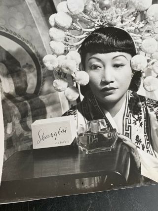 Rare Photo Anna May Wong Chinese - American Movie Star Perfume Ad 1946