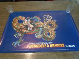 1982 Mattel/tsr Hobbies Dungeons And Dragons Promotional Poster Rare Exc