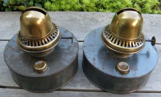 Two Rare Antique/vintage Brass And Tin Egg Incubator Heaters.