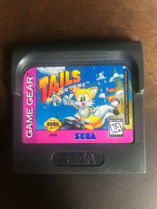 Tails Adventure Rare Sega Game Gear Authentic Us Version Cartridge