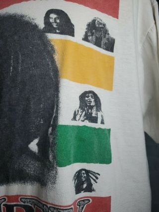 Vintage Bob Marley T Shirt 90s Men’s XXL Jamaica Flag Rare 2