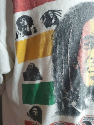 Vintage Bob Marley T Shirt 90s Men’s XXL Jamaica Flag Rare 3