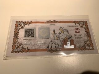 Bitcoin Suisse Certificate Bch - Like Casascius Lealana Very Rare Only 114 Made