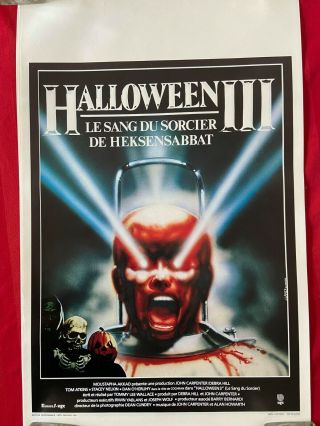 Halloween 3 : Season Of The Witch Belgium Poster Rare Rolled Myers Car