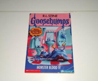 Goosebumps 62 Monster Blood Iv 4 1997 With Bookmark Rare Horror Kids R.  L.  Stine