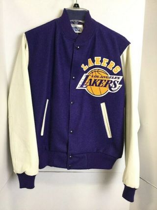 Vintage Chalk Line Los Angeles Lakers Letterman Jacket Size S 1988 & Rare
