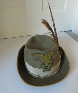 Rare Italian Wwii 5th Alpini Officer Regimental Hat