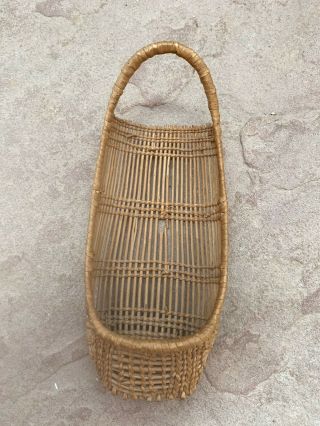 RARE Antique Native American Doll Cradle Basket Klamath Karuk Yurok Hupa Mini 3