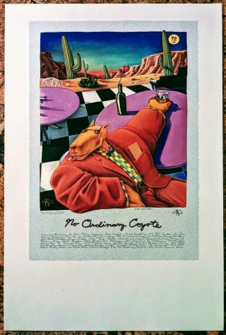 Markus Pierson Poster — " No Ordinary Coyote " — Rare Printer 