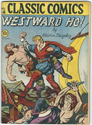 Classics Illustrated 14 Westward Ho Hrn13 - 1st Edition Rare