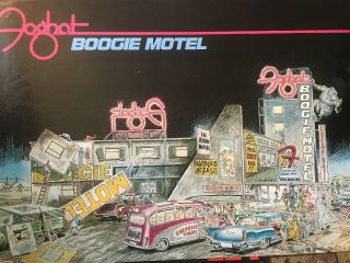 Foghat Boogie Motel Authentic And Rare Promo Poster 1979.