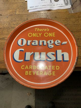 Vintage Orange Crush Soda Advertising Metal Tray - American Can Co.  - Rare