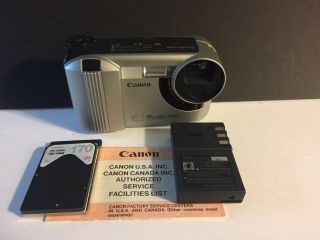 Rare Canon Powershot 600 Digital Camera From 1996 No Charger