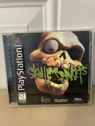 Skullmonkeys (sony Playstation 1,  1997) Ps1 Psx Cib Minty Rare Htf Oop