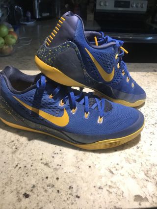 Nike Kobe Bryant Shoes 9 Gym Blue University Gold Obsidian Size 12 Rare
