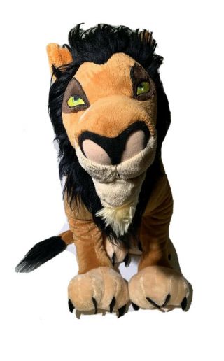 Disney Store Scar Plush Stuffed Animal The Lion King Large 18 " Stamped 2011 Rare