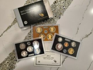 Rare 2012 Us Silver Proof Set With Box/coa - Us Coins