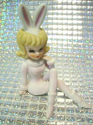 Rare Vtg Lefton Playboy Bunny Girl W/ Tag Figurine