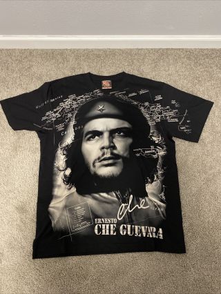 Vtg Rare El Che Guevara Rock Revolution Shirt Vintage Double Sided