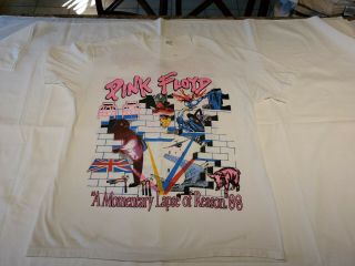 Vintage 1988 Pink Floyd Concert Tour Shirt Rare Momentary Lapse Of Reason Xl