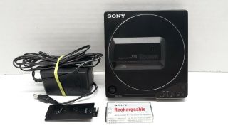 41/3 Rare Vintage Sony Discman D - 25 With Battery & Power Adapter As - Is