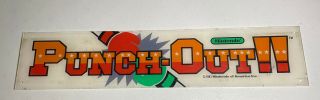 Nintendo 1983 Mike Tyson Punch - Out Arcade Machine Marquee Ultra Rare
