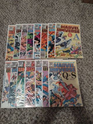 Official Handbook Of The Marvel Universe 1983 - 1984 Complete Run 1 - 15 Rare