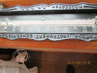 RARE Antique tycos Instrument Wall Cast Iron THERMOMETER Tyoos Rochester,  NY 2